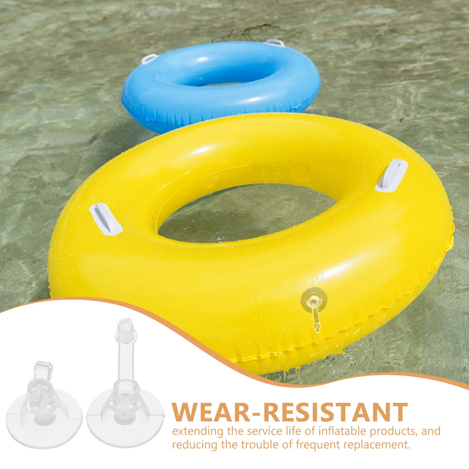 100 Stück PVC Aufblasbare Luftventil-Stecker Flip-Top Düsenadapter für Schwimmringe, Pool-Luftmatratzen, Sofas, Pumpen-Luftaufblasverbinder