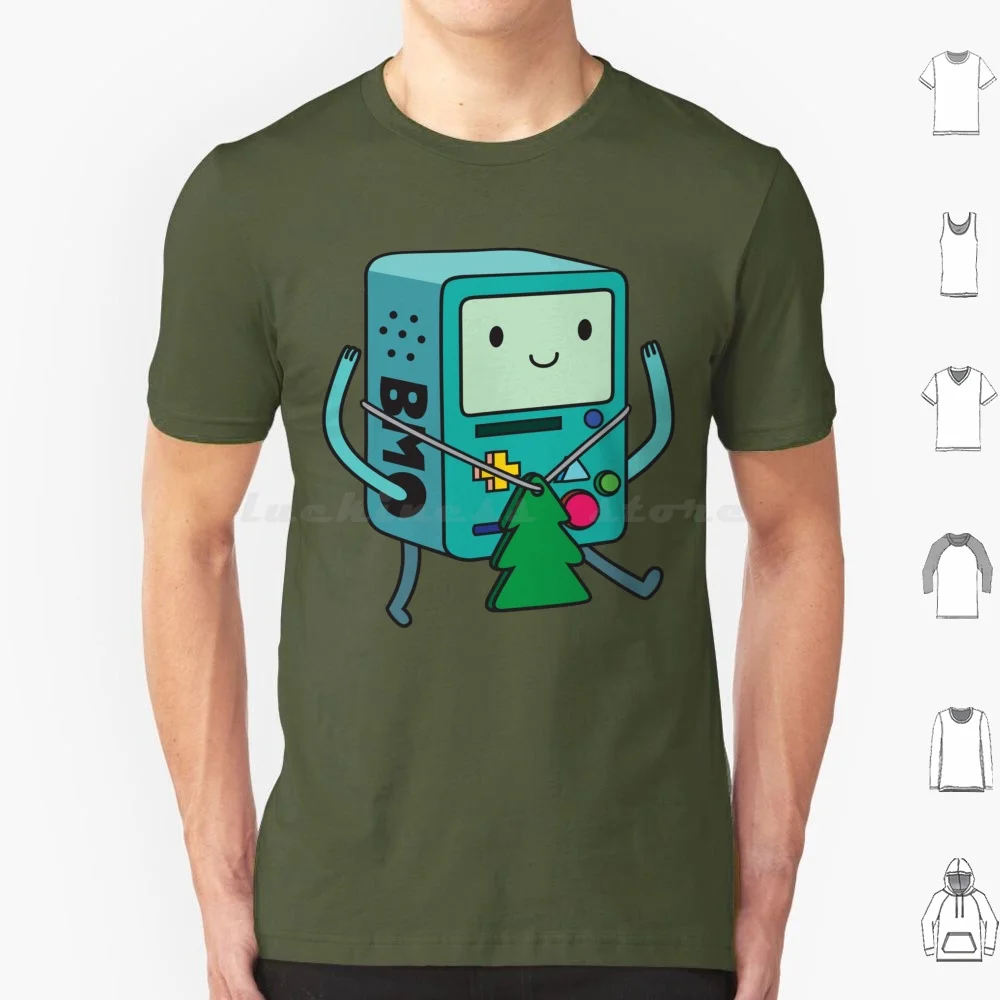 Bmo Xmas T Shirt 6xl Cotton Cool Tee Adventuretime Bmo Gamer Game Game Life Cute Adventure Time Cartoon Beemo Xmas Christmas