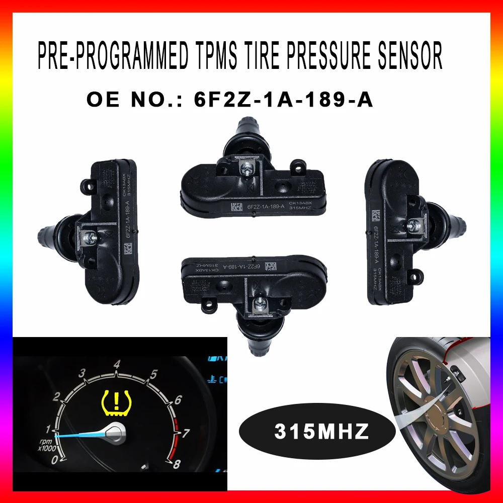 6F2Z1A189A TPMS For LINCOLN Mark LT MKZ Town Car Zephyr Tire Pressure Sensor 6F2Z-1A-189-A  315mhz 6F2Z1A189A