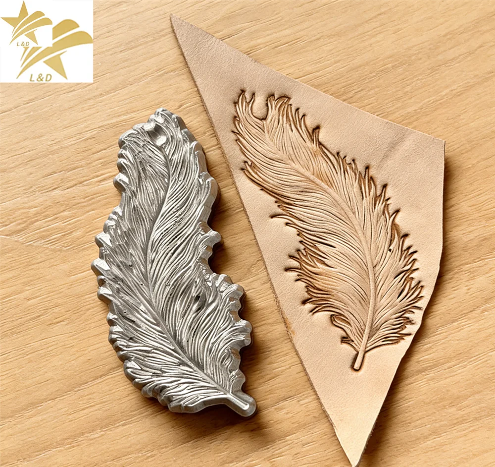 3D Feather Leather Stamp Embos - огляд і ціна Resin Art Logo