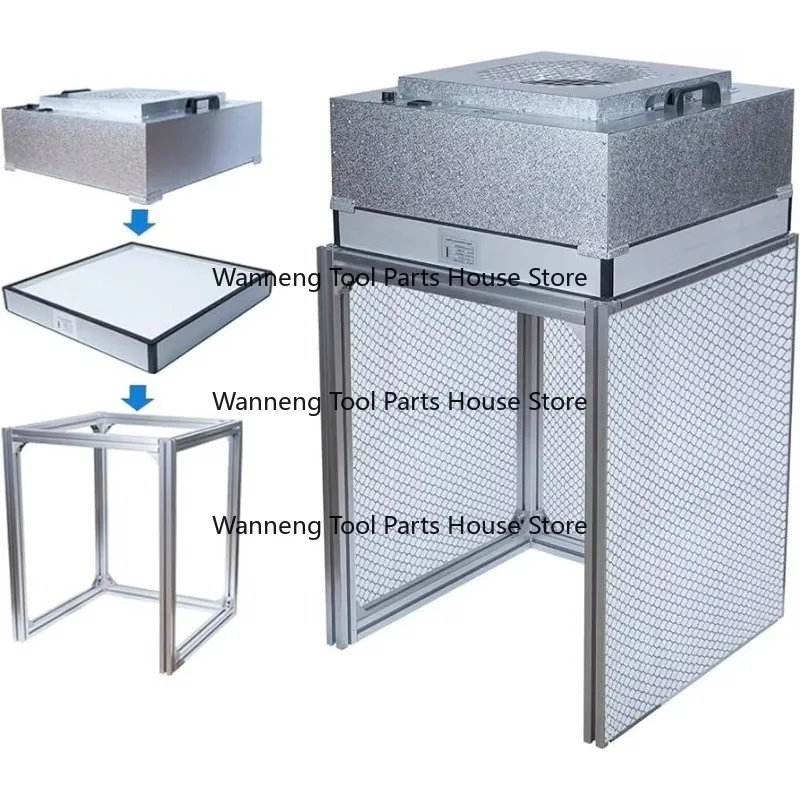 New HEPA Filter Laminar Flow Diffuser Motor Engine Clean Work Bench 99.99% Efficiency 304 Stainless Steel 110V/220V 50dB Clean