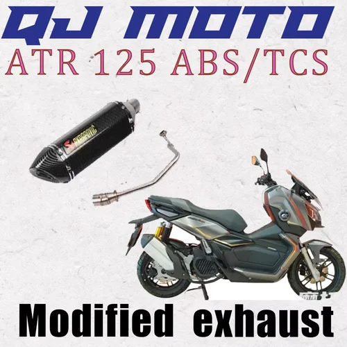 QJ Moto ATR 125 ABS / TCS 改造エキゾーストパイプ ヨシムラ スコーピオ ミッドテールセクション フルセクションバイクに適しています。