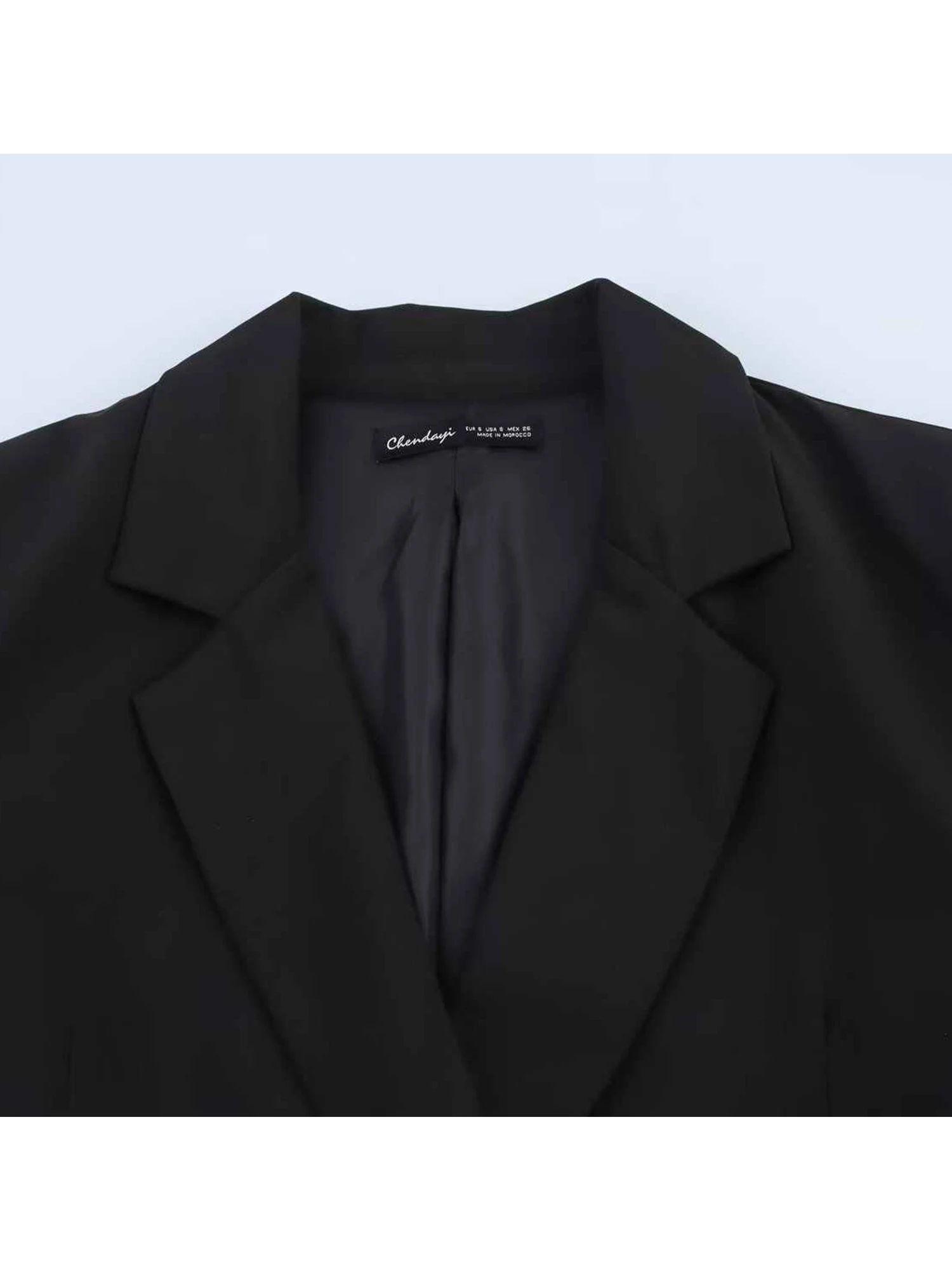 Damen Schwarz Gothic Lange Blazer Jacke Vintage Langarm Oberbekleidung Büro Damen Taillierter Anzug Mantel Harajuku Y2k 2000er Jahre Kleidung