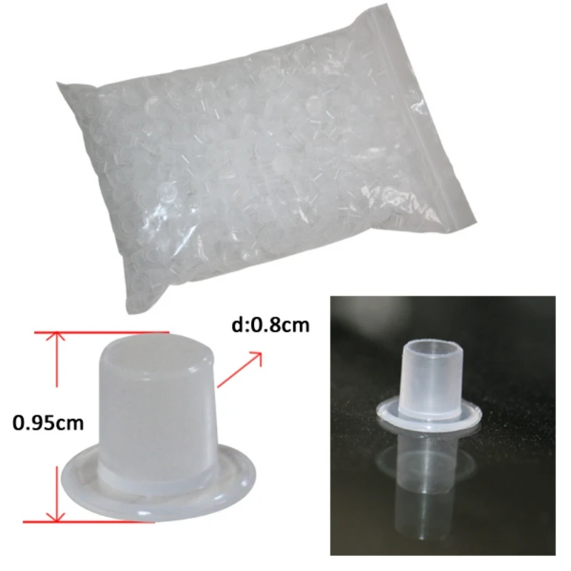 New 1000pcs 8mm White Steady Self-Stand Tattoo Ink Cups Small Size Tattoo Ink Cup Cap Supply WSIC8-1000#