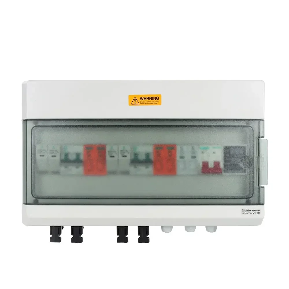 Caja combinadora de batería de matriz Solar Pv WSDB-PV2/2, resistente al agua, a prueba de polvo, 2 entradas, 2 salidas, 2 cuerdas, CA CC para sistema de energía de Panel Solar