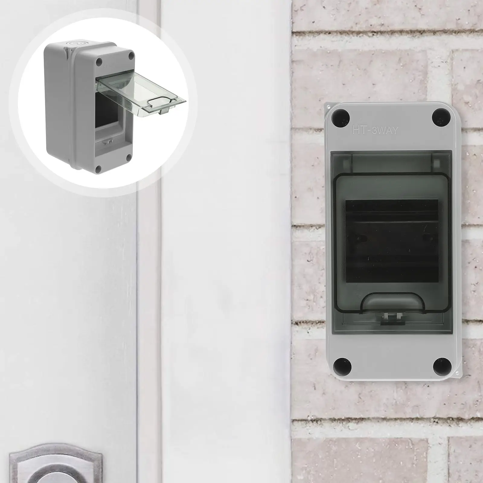 

Distribution Protection Box Electrical Outdoor Boxes Waterproof with Din Rail Dc Breaker Enclosure Circuit PC Baby Enclosures