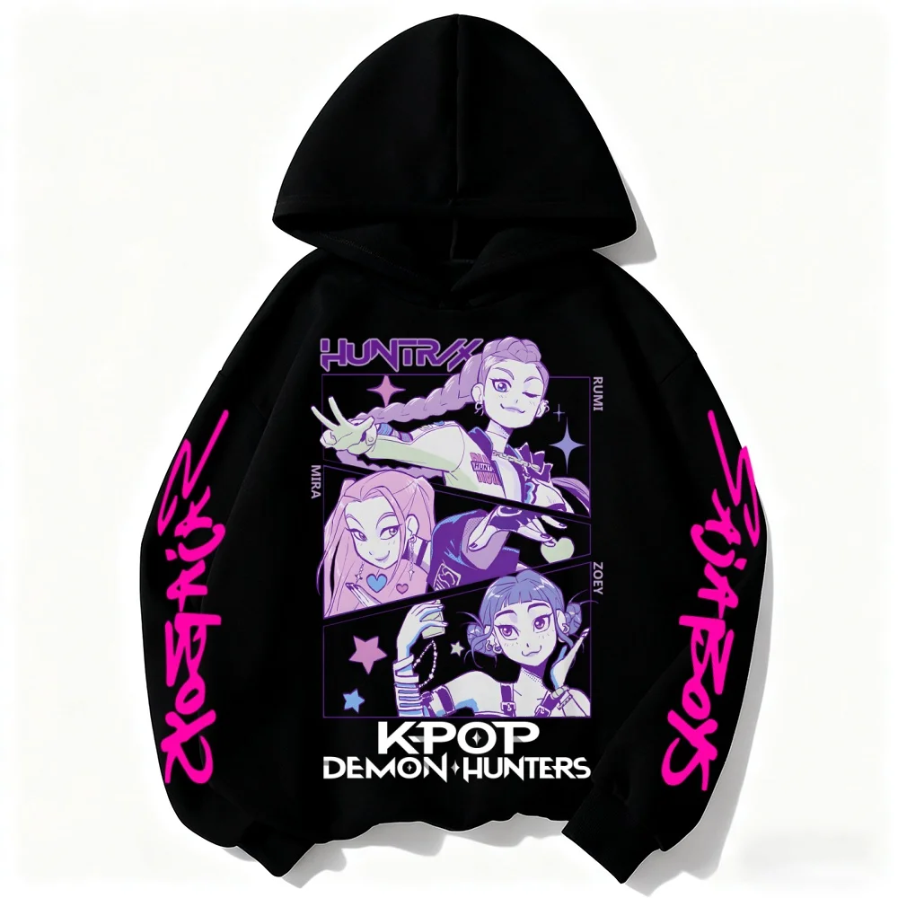 

KPop Devil Hunter Hoodie Children's cartoon Fashion Clothing Autumn Casual Comfortable Sweatshirt Children's Top