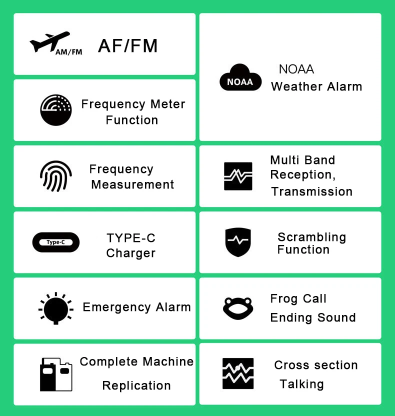 Quansheng UV-K6 Walkie Talkie 5W Radio de banda aérea Tyep C carga UHF VHF DTMF FM Scrambler NOAA frecuencia inalámbrica Radio CB bidireccional