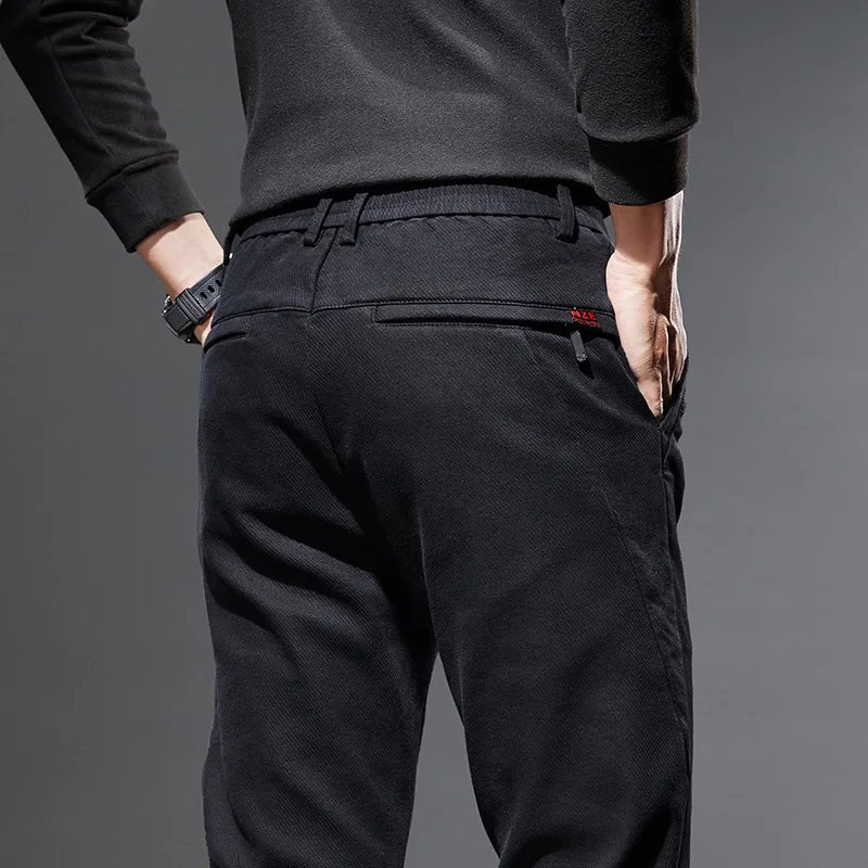 Todos los nuevos pantalones vaqueros para hombres moda temperamento cómodo suave Pantalones rectos estiramiento delgado adulto caballero cómodo suelto Senior