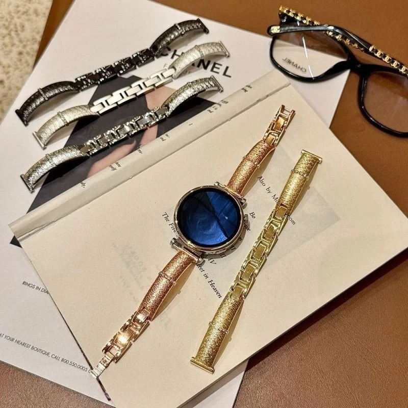 

Suitable for HW Watch Fit3/Fit4 watch straps and HW Band 8/9/10NFC metal brushed bent sheet handmade watch straps