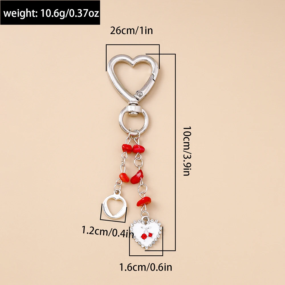 Nette Emaille Blume Schmetterling Schlüsselbund Frauen Mädchen Liebe Herz Schlüssel Ring Anhänger Handtasche Dekor DIY Handgemachten Schmuck Geschenke – Detail 7