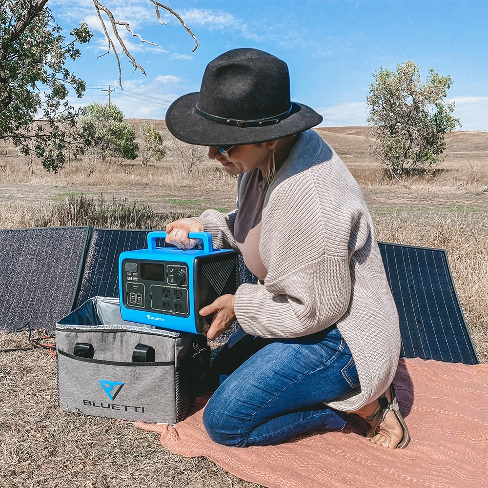 EB55+PV120 Battery Solar Panels Lifepo4 Quick Charge Best Portable Solar Generator