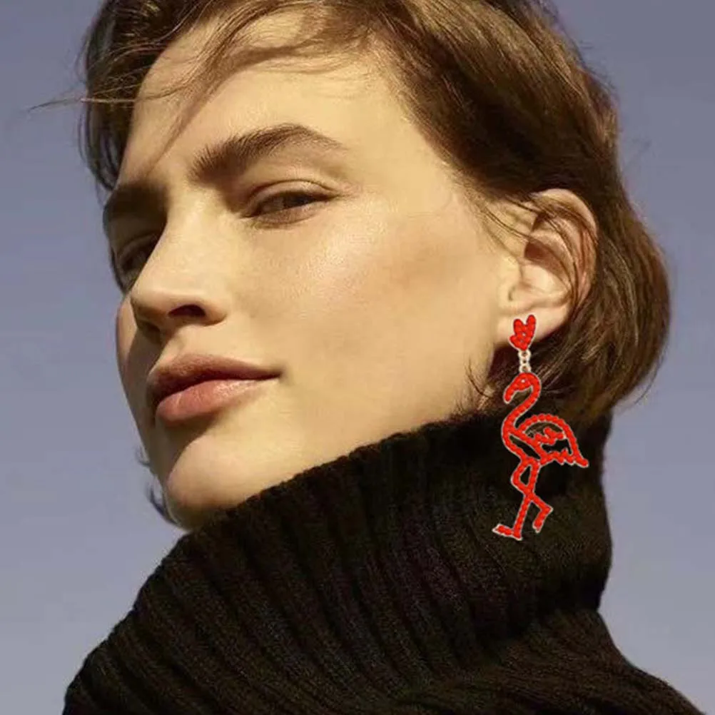

flamingo earrings earrings for women romantic earings flamingo earrings jewelry hollow flamingo earrings