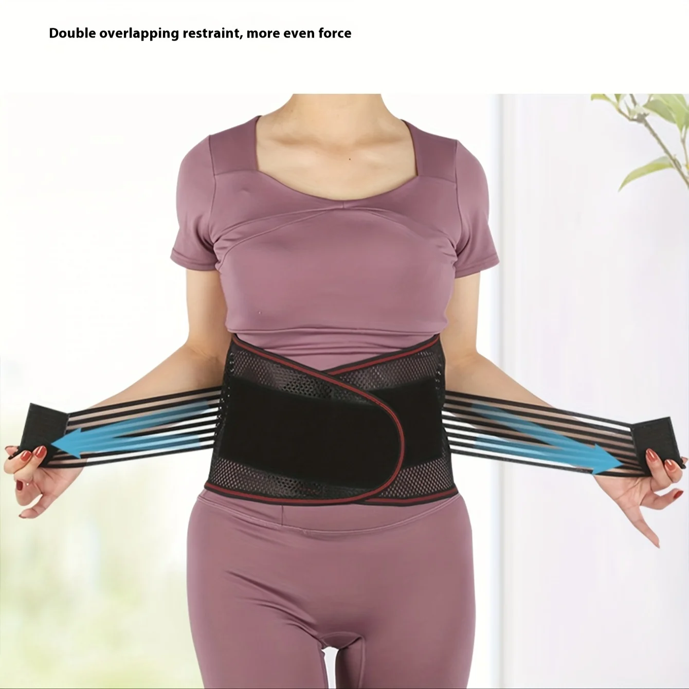 Unisex Summer Thin Waist Protection Fish Mesh Widened Waist Protection Belt, Double Pressure Steel Plate Support Belt, Plastic Belt, Halloween, Christmas, Back to School