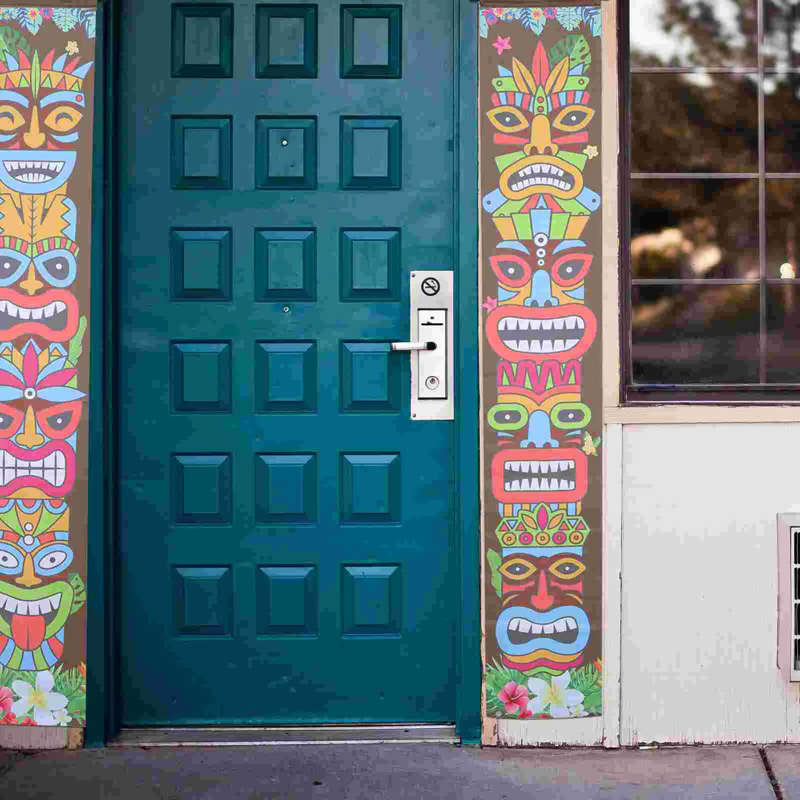 Hawaiian Banner Porch Birthday Party Decorations Luau Hanging for Door Supplies The Banquet