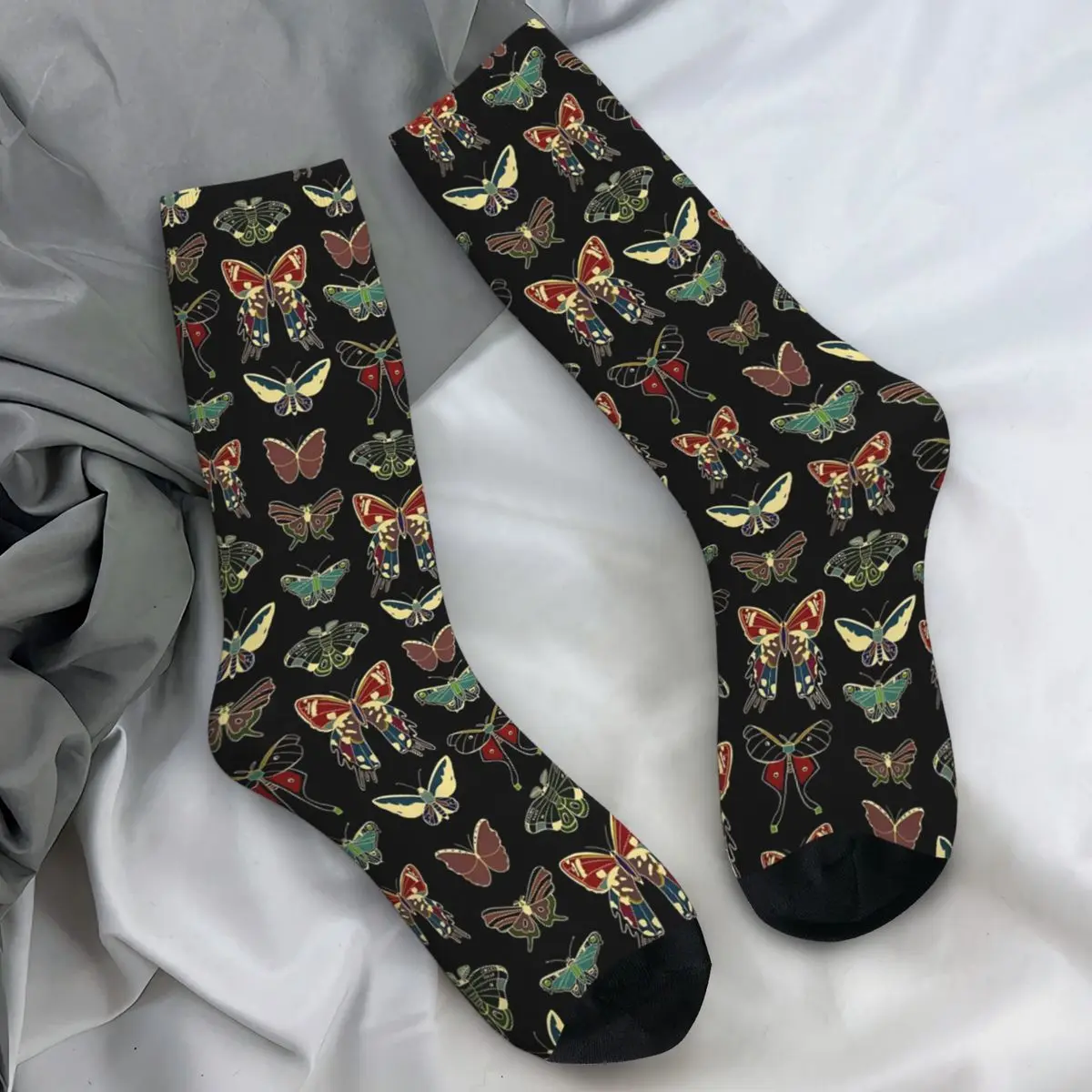 

Vintage Traditional Style Butterfly Tattoo Stockings Men's Socks High Quality Elegant Socks Autumn Running Anti Sweat Socks Gift