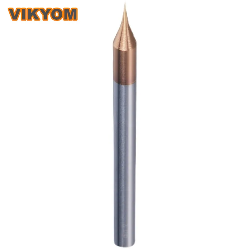 

10 Pcs HRC 55 Degree Steel With Coated Micro-diameter End Mills Ball Type Flat-bottomed Alloy 2-edged High-efficiency