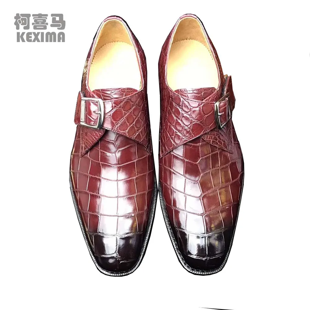 yingshang new arrival men dress shoes male formal shoes men crocodile leather shoes men crocodlie shoes