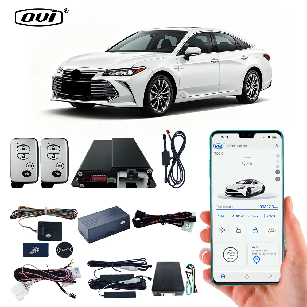 OVI 8900 Easy Install Car Remote Starter NFC Automatic Car Door Lock / Unlock Security Car Alarm With Phone For Toyota Crown