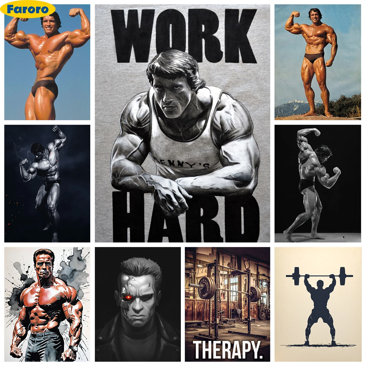 Schwarzenegger Diamond Painting Kit Fitness Bodybuilding DIY Diamond Embroidery Mosaic Home Decoration Man Hand Gift