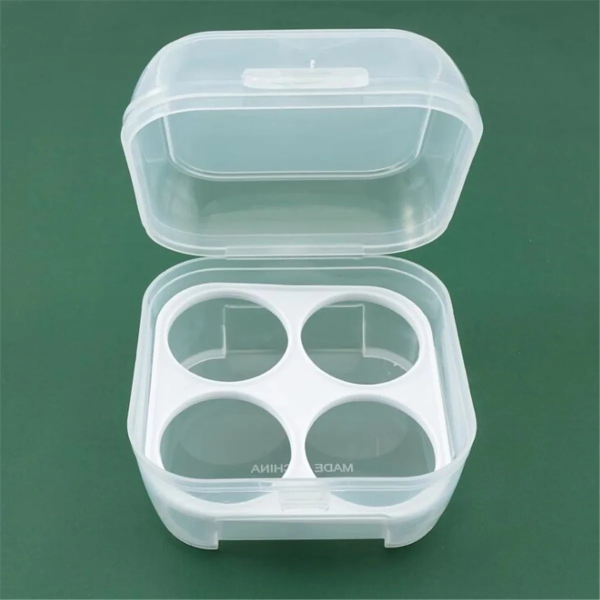 Caja de almacenamiento para licuadora de maquillaje, 8 rejillas, esponja cosmética, soporte para esponja de maquillaje, estuche transparente,