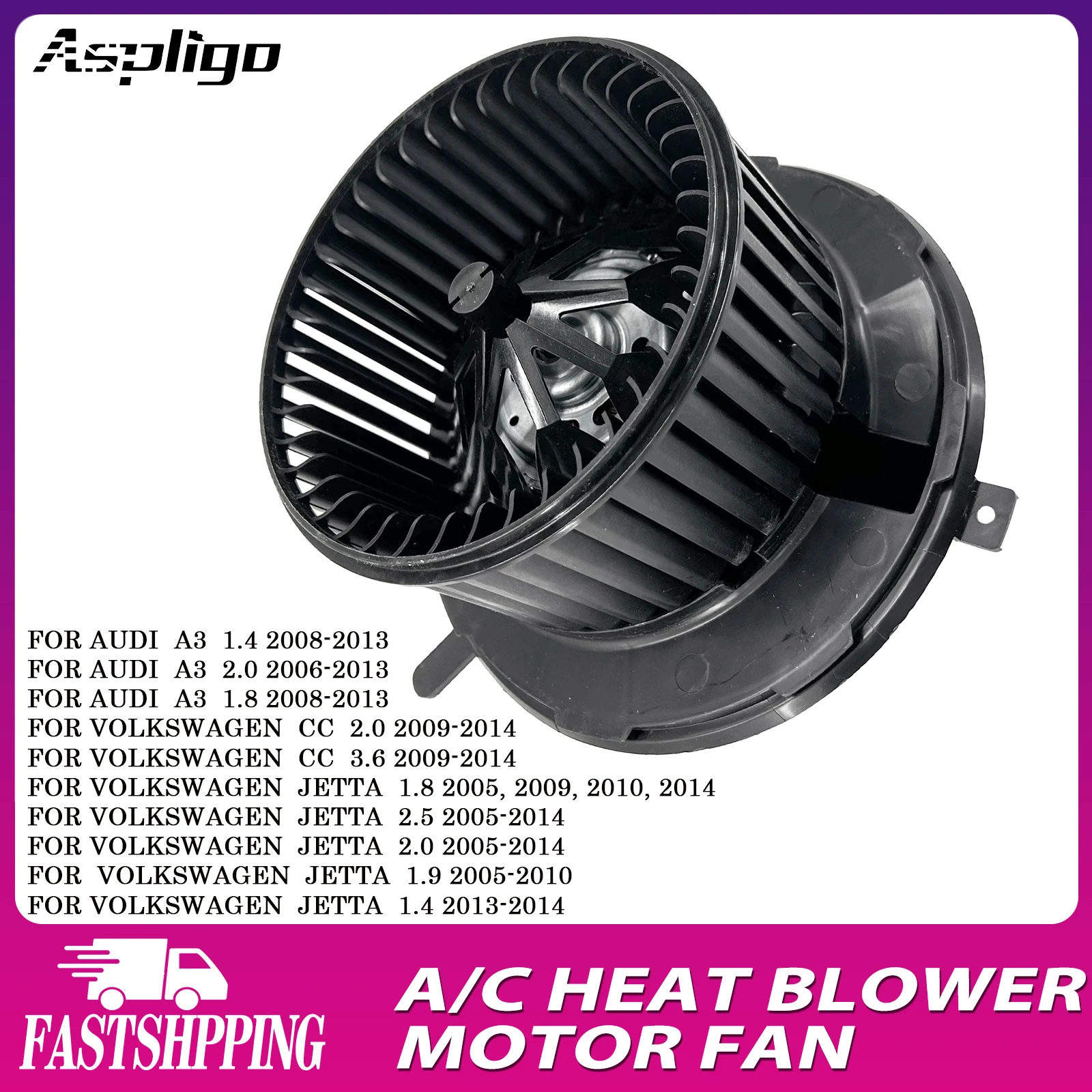 

Aspligo Новый вентилятор переменного тока обогревателя для Audi A3 1.4 1.8 2.0/для Volkswagen CC 2.6 3.6/Jetta 1.8 2.0 2.5 1.9