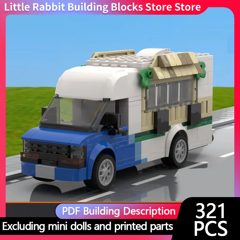 City Car Model MOC Building Bricks C10 Shaved Ice Transport Truck Modular Technology Children Holiday Gifts Assemble Toys Suit