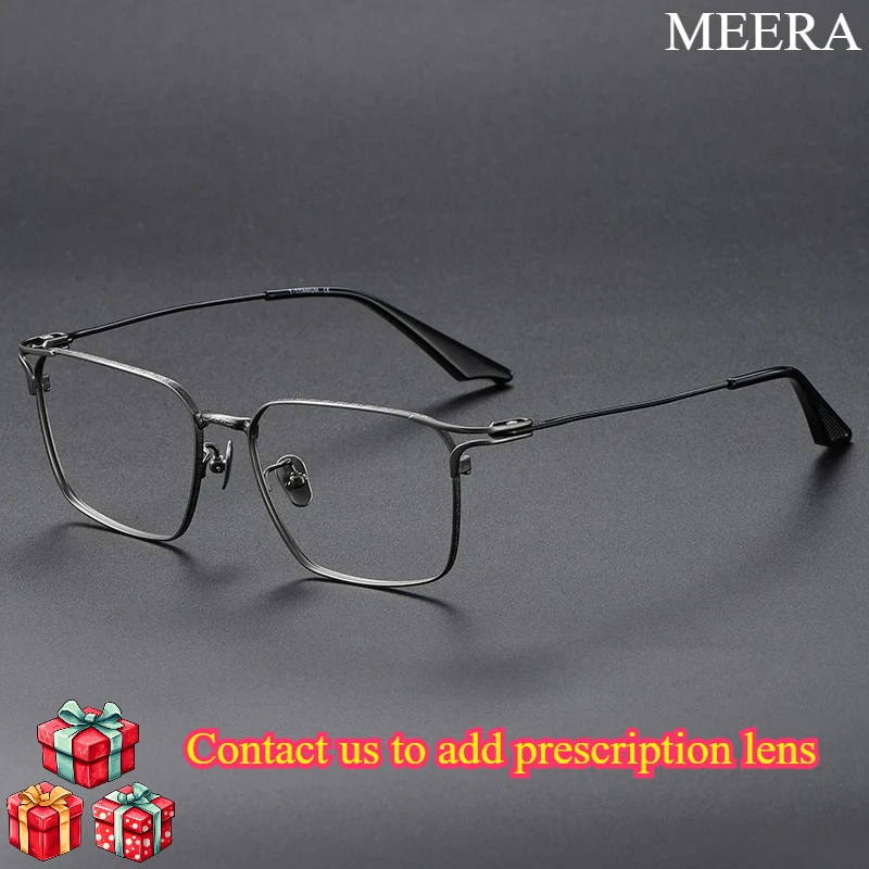 2026 Fashion Black Frame Pure Titanium Eyeglass Frame - No Screws - Lightweight and Durable - Suitable for Daily Use