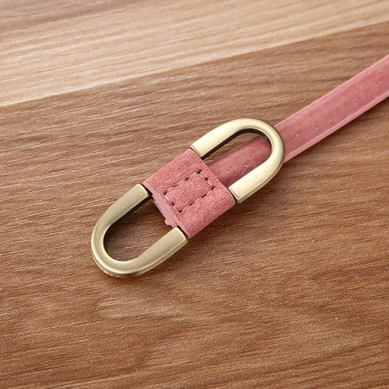Summer Lightweight Belts for Woman Matte Surface No-hole Design Thin PU Belts Dress Accessories