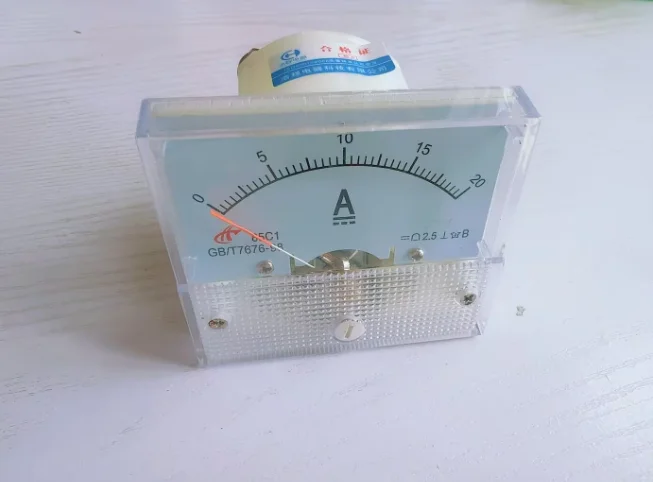 Analog Amp Panel ammeter 85C1 DC pointer type current meter panel DC -10 to +10A 100MA/300MA/2A/5A/10A-100A Class 2.5