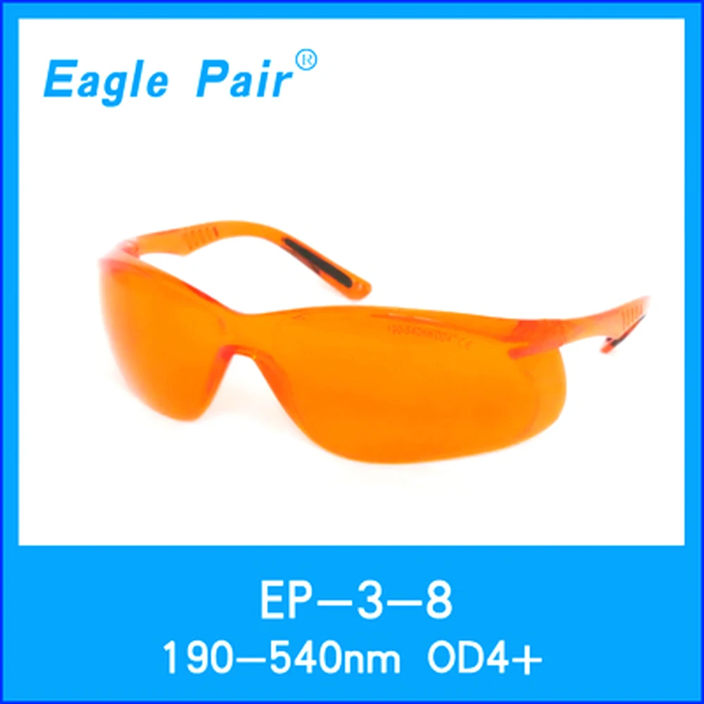 Paire Eagle EP-3-8190-540nm OD5 + lunettes de sécurité Laser à large spectre, lunettes de sécurité à Absorption continue