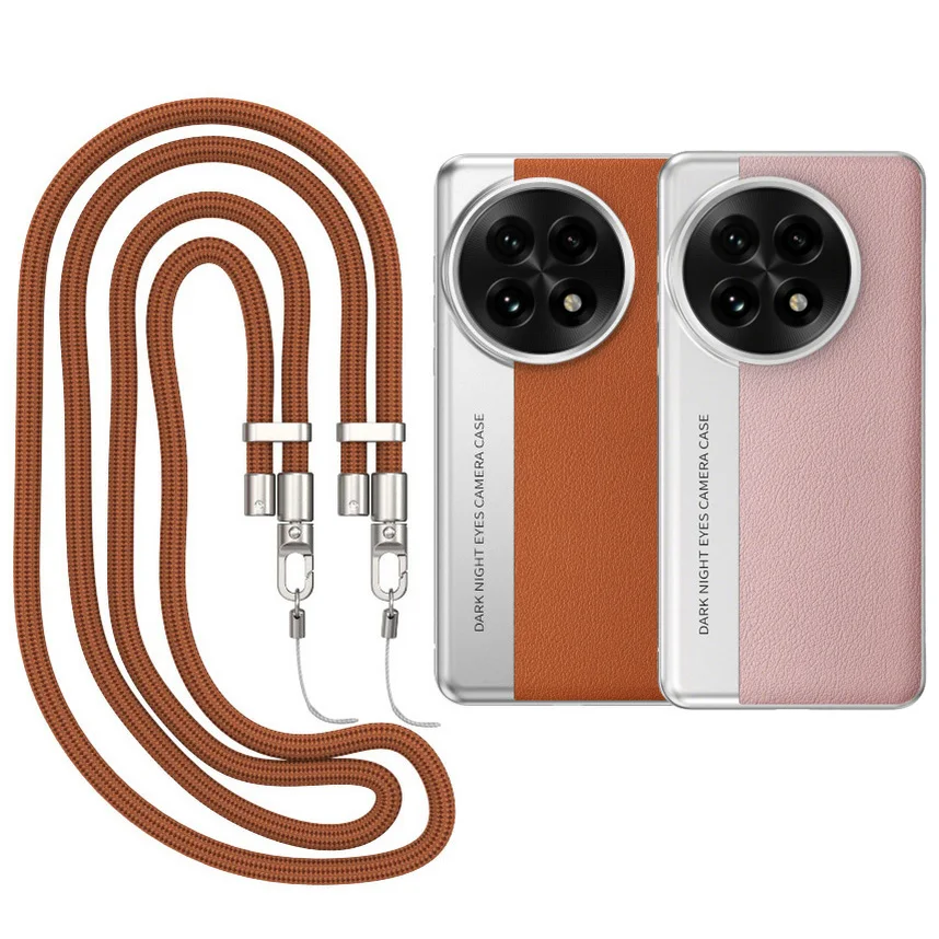 

Утолщенный кожаный чехол с длинным ремешком и линзой для OnePlus 13s 13T One Plus 13, тонкий чехол «все включено»