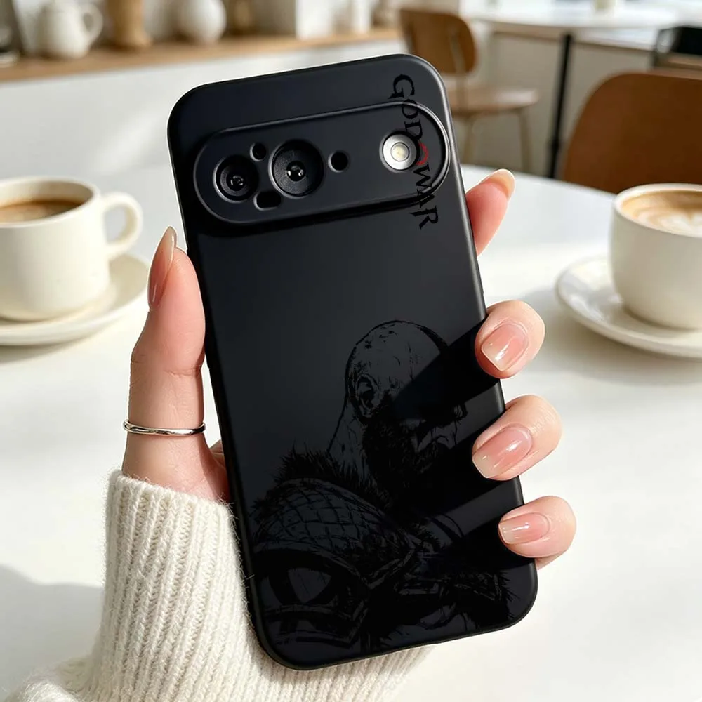 Anime G-God of War K-Kratos Silicone Cover For Google Pixel 6 6A 7 7A 8 8A 9 10 10A Pro XL 2024 5G Black Soft Phone Case view 3
