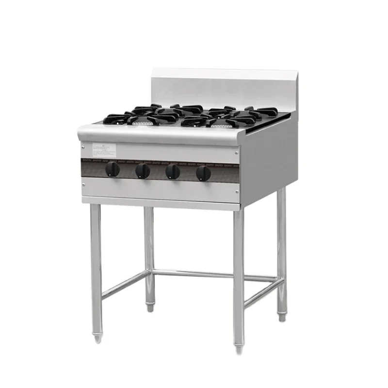 Hot Rack Industry China Stainless Steel Kitchen Heating 4 Burners Gas Chef Fried Boiler