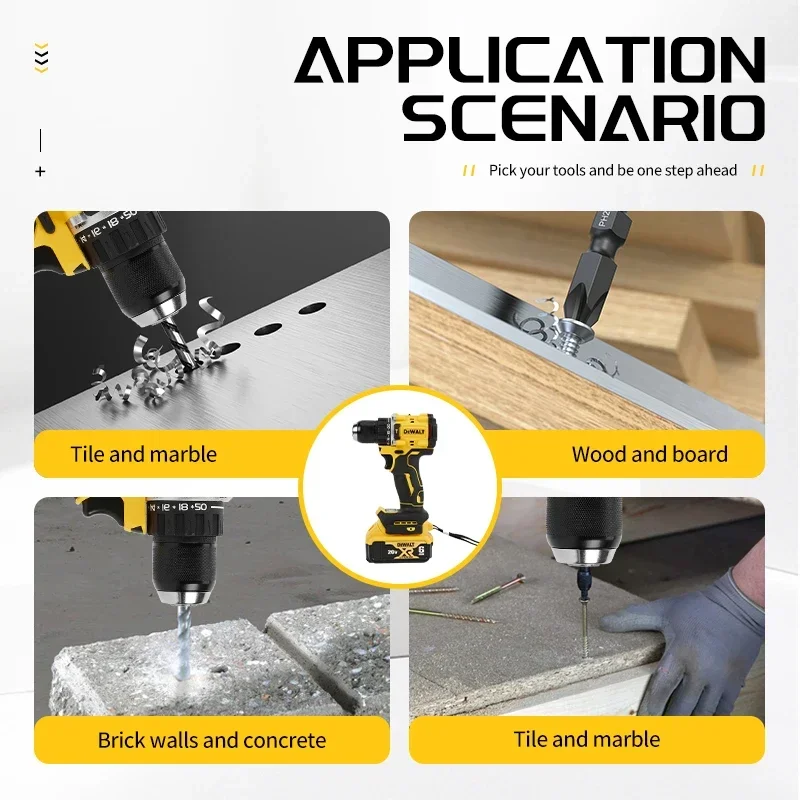 Dewalt DCD805 Accuboorhamerboorset Kale gereedschap 20V MAX 1/2 inch Oplaadbaar Elektrisch gereedschap Elektrische boormachine wwwamai dremel