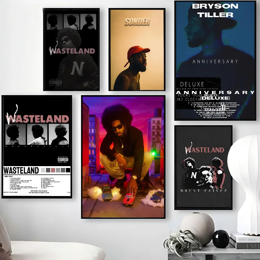 Brent Faiyaz 'Wasteland Music Poster Poster Paper Print Home Living Room Bedroom Entrance Bar Cafe Art Painting Decoration