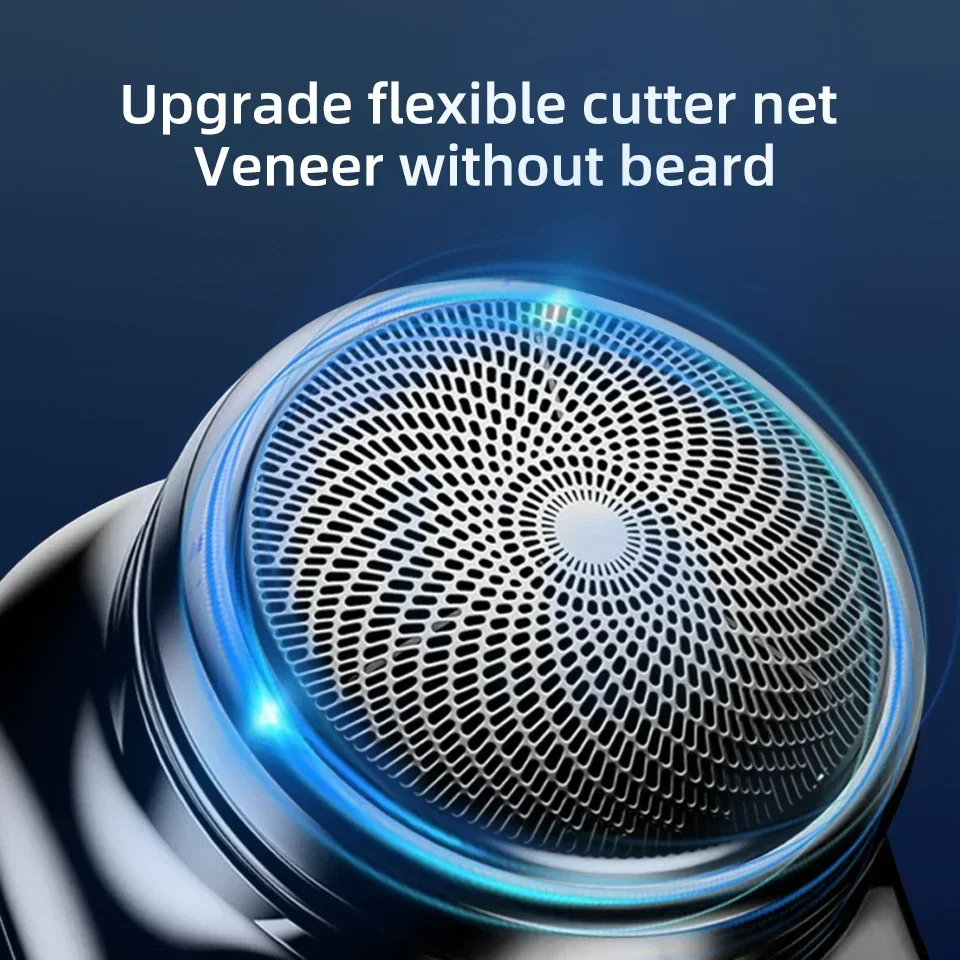 ماكينة حلاقة كهربائية محمولة للرجال ، ماكينة حلاقة لحية صغيرة ، شاشة عرض LCD للطاقة ، ماكينة حلاقة منزلية قابلة للشحن للسفر ، نوع C