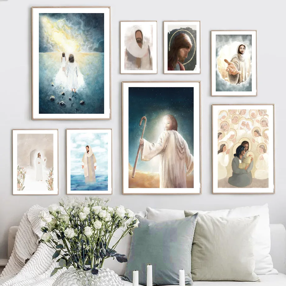 Jesus Christian Bible Faith LDS Posters And Prints Abstract Wall Art Mural Canvas Painting Modern Living Room Home Decoration