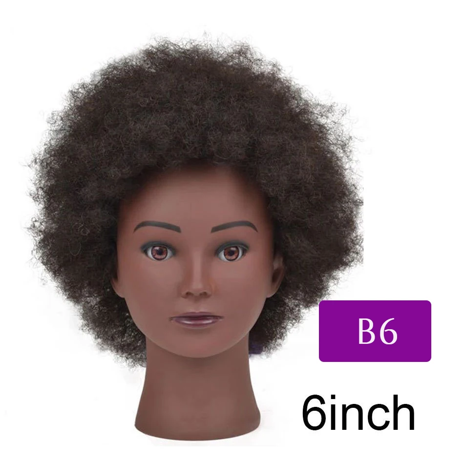 Afro Mannequin heads with 100% real hair, Hair doll training, head Practice styling Braided hair exercises