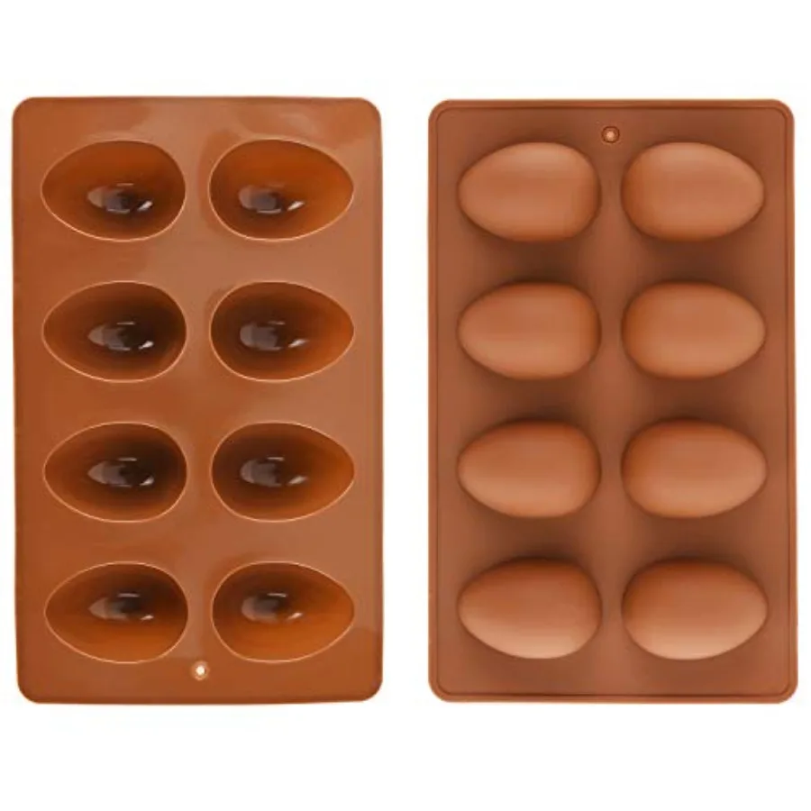 

8 Cavity Silicone Egg Pan Egg Tray Egg Shape Ice Tray Silicone Baking Supplies for Cake Decorating Chocolate Candy Jello Baking