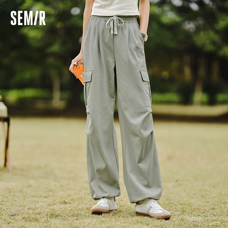 Semir Casual Trousers Women Vintage Workwear Trousers Summer 2025 New Version Versatile Wide-leg Trousers Instagram Trendy