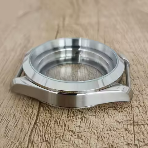 41MM Mineral Glass Watch Case for NH35 NH36 4R 7S Movement Modified Stainless Steel Case Watches Accessories