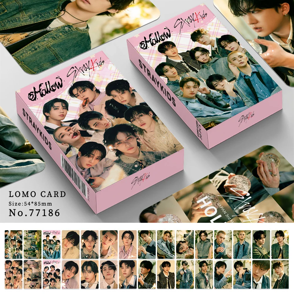 

30 двухсторонних маленьких открыток STRAYKIDS, цепочка для поздравительных открыток HAN Felix IN star, фотокарта ЛОМО