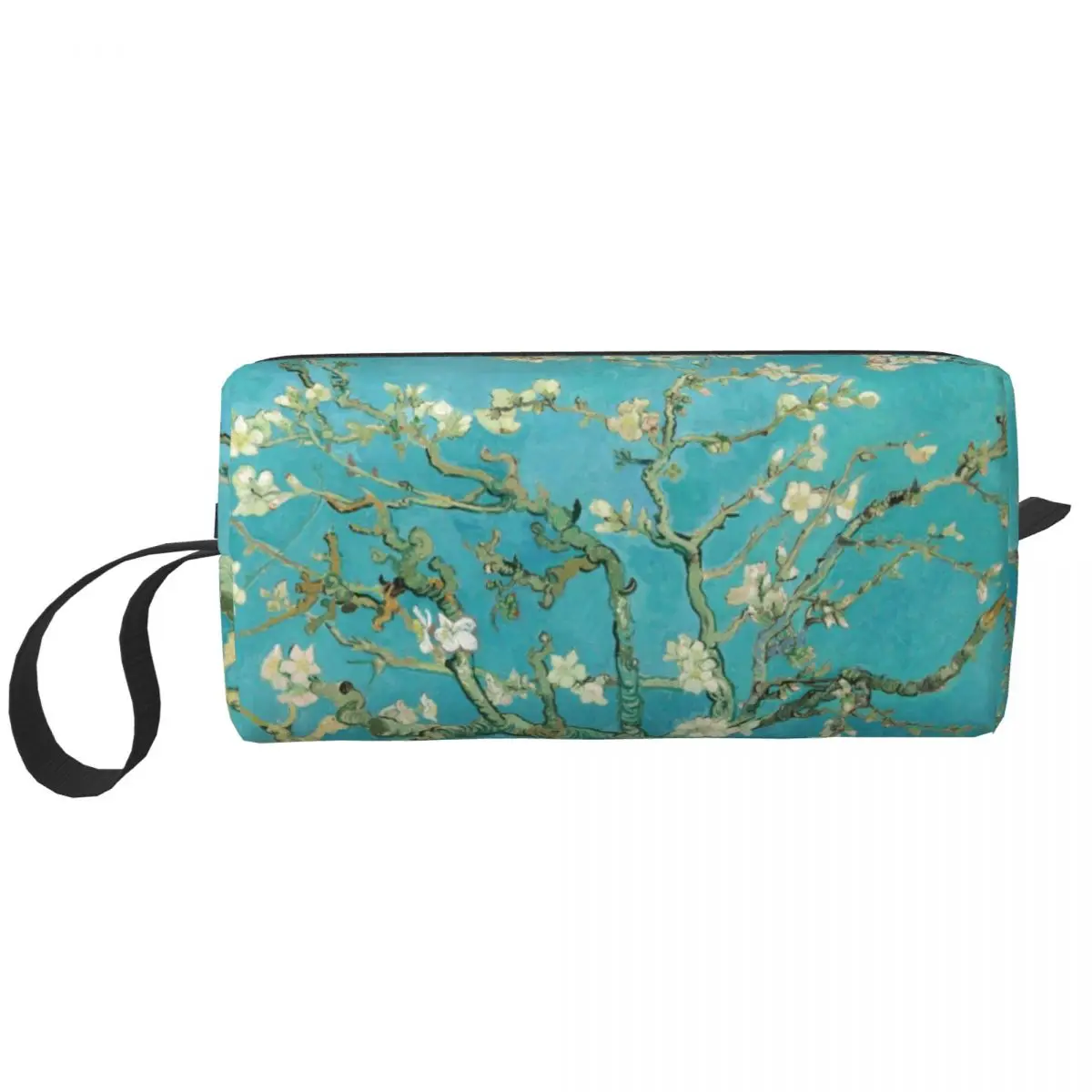 Almond Blossoms By Vincent Van Gogh Makeup Bag for Women Travel Cosmetic Organizer Cute Flowers Painting Storage Toiletry Bags