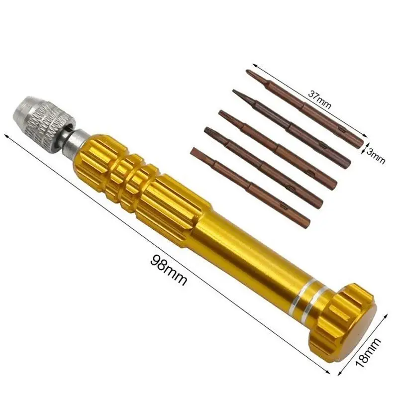 5-in-1 Multifunktionales kleines Schraubendreher-Set Reparaturwerkzeug für Brillen, Sonnenbrillen, Elektronik, Handys, Schmuck und mehr – Detail 8