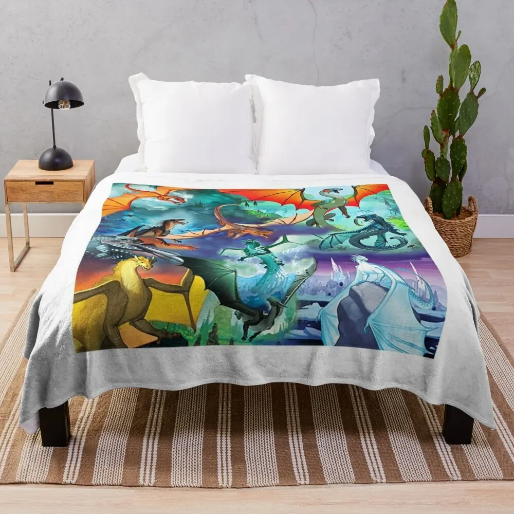 Wings Of Fire T-ShirtWings of fire all dragon series Throw Blanket cosplay anime Hairys Luxury Blankets