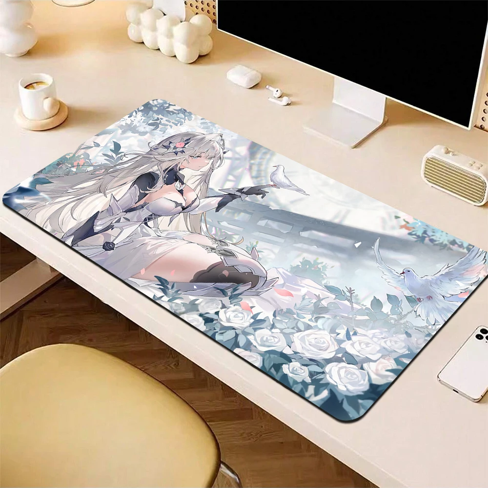 

Gaming Mouse Pad Kawaii Anime Girl Mousepad Gamer Non-Slip Large Mouse Mat XXL 90x40cm Computer Desk Mat Big Office Keyboard Pad