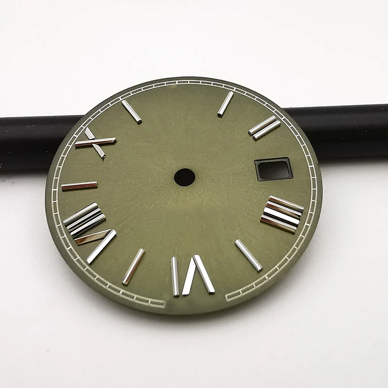 Good Quality Olive Green Watch Dial For 36mm Datejust Fit To 3235 Movement, Watch Aftermarket Replacement Parts