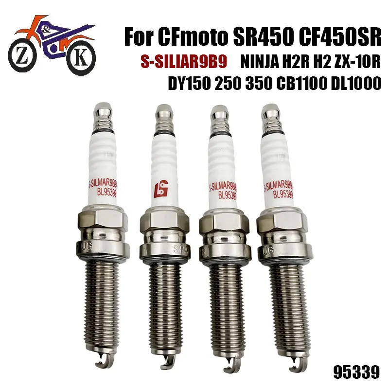 SILMAR9B9 Иридиевая платиновая свеча зажигания для CFMOTO SR450 CF450SR NINJA H2R DY150 250 350 CB1100 DL1000 95399 Свеча зажигания 1/4 шт. SILMAR9B9 Иридиевая платиновая свеча зажигания для CFMOTO SR450 CF450SR NINJA H2R DY150 250 350 CB1100 DL1000 95399 Свеча зажигания 1/4 шт.