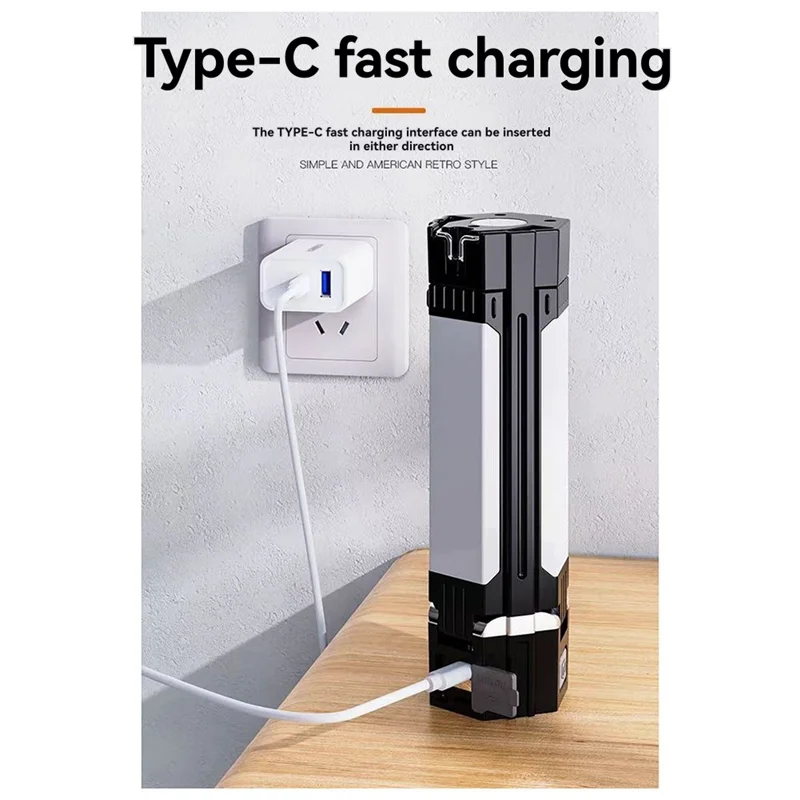 【New User Coupon】Work Light 3000MAH USB Rechargeable Camping Flashlight Portable Adjustable Repair Warning Light